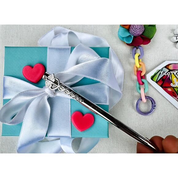 Beautiful🥰 Tiffany & Co Caduceus Clip Retractable Ballpoint Pen in Silver - Picture 8 of 9